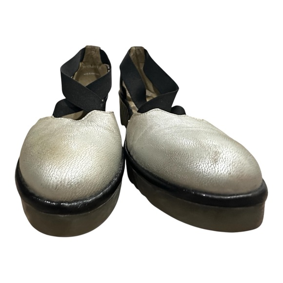 Fly London Shoes - FLY LONDON
Lago Concrete & Silver Low Wedge Shoes